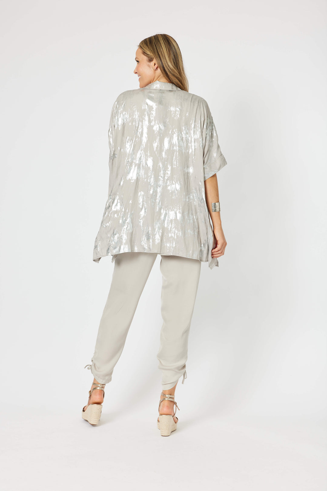 Champagne Foil Oversized Shirt