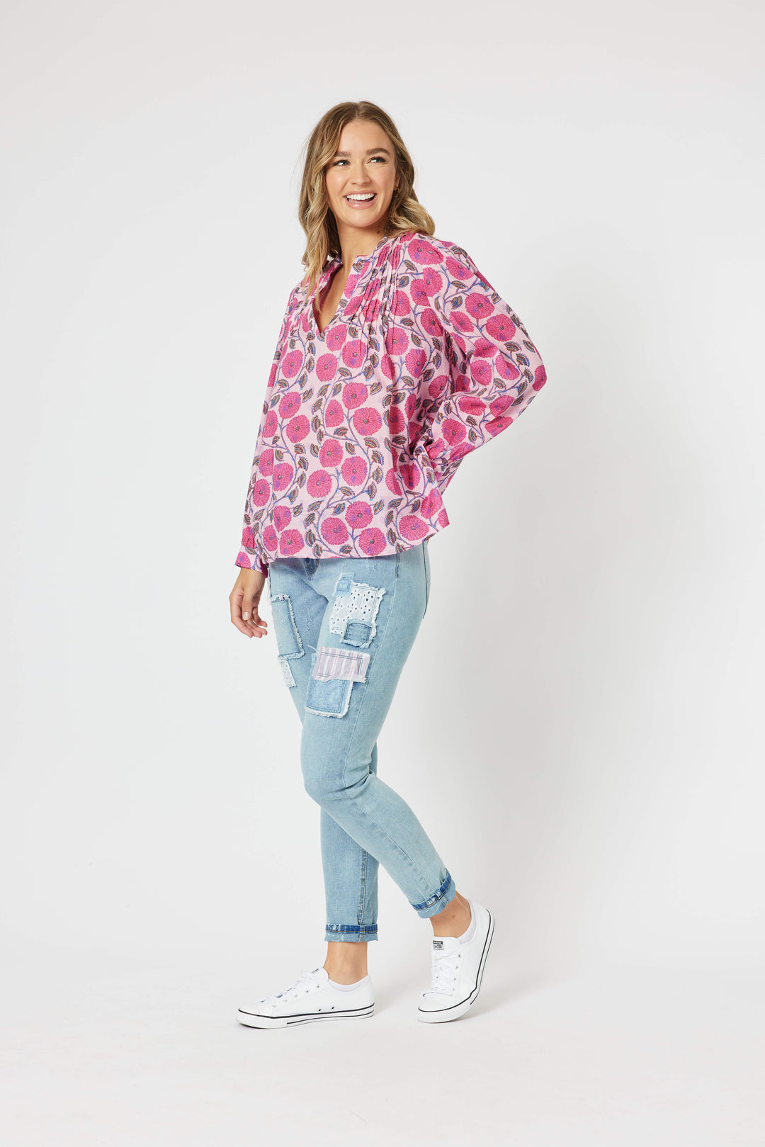 Getaway Blouse - Hot Pink