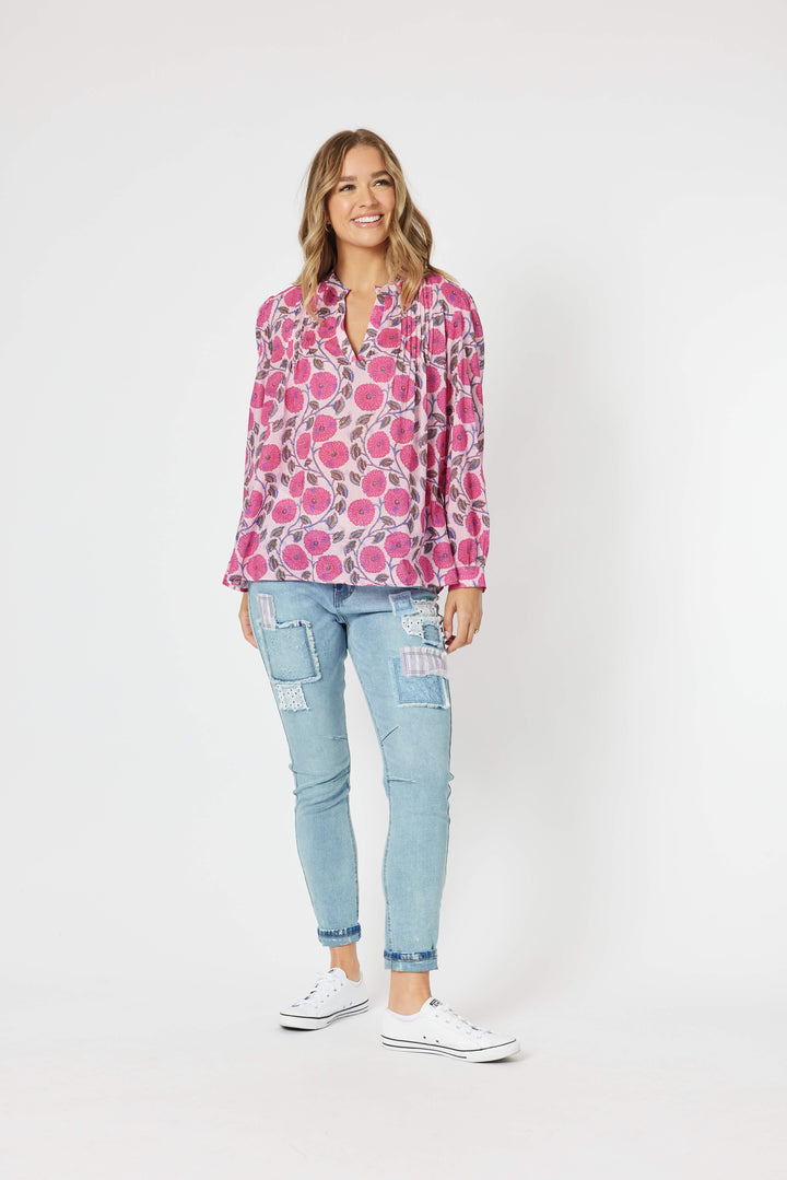 Getaway Blouse - Hot Pink