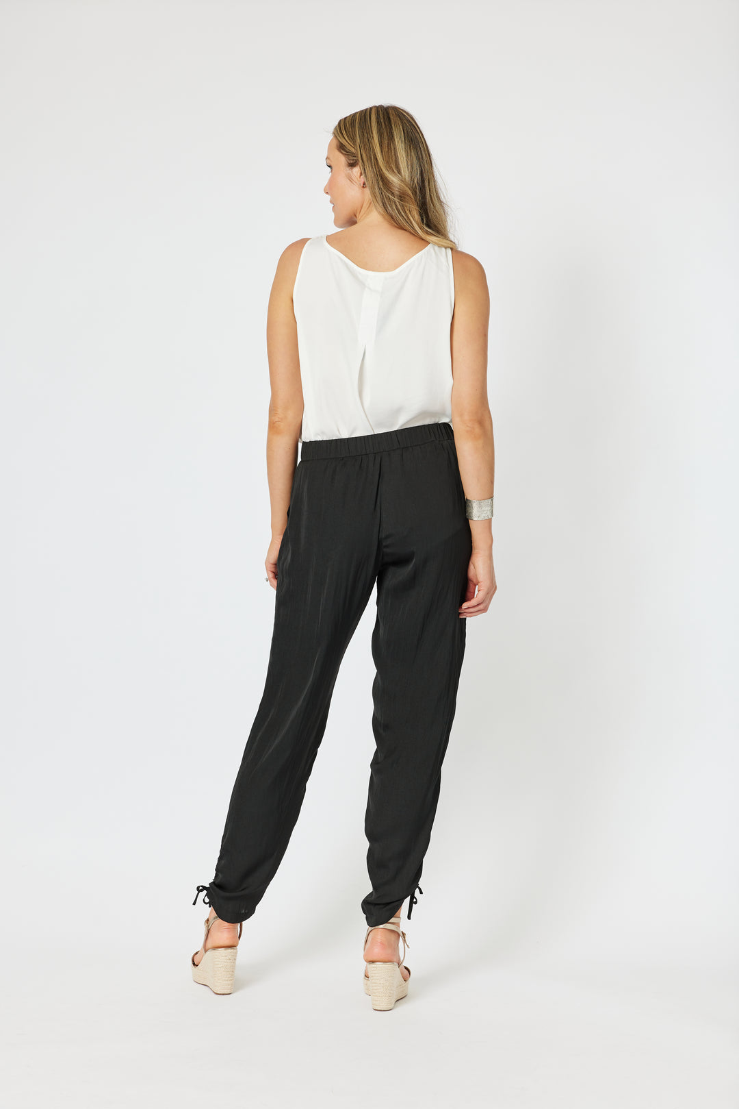 Traveller Luxe Side Tie Pant - Black