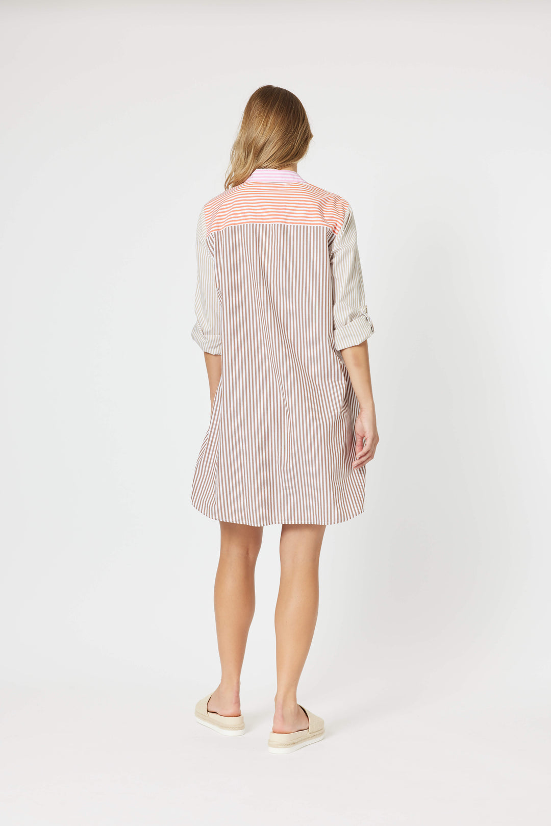 Summer Stripe Shirt - Papaya