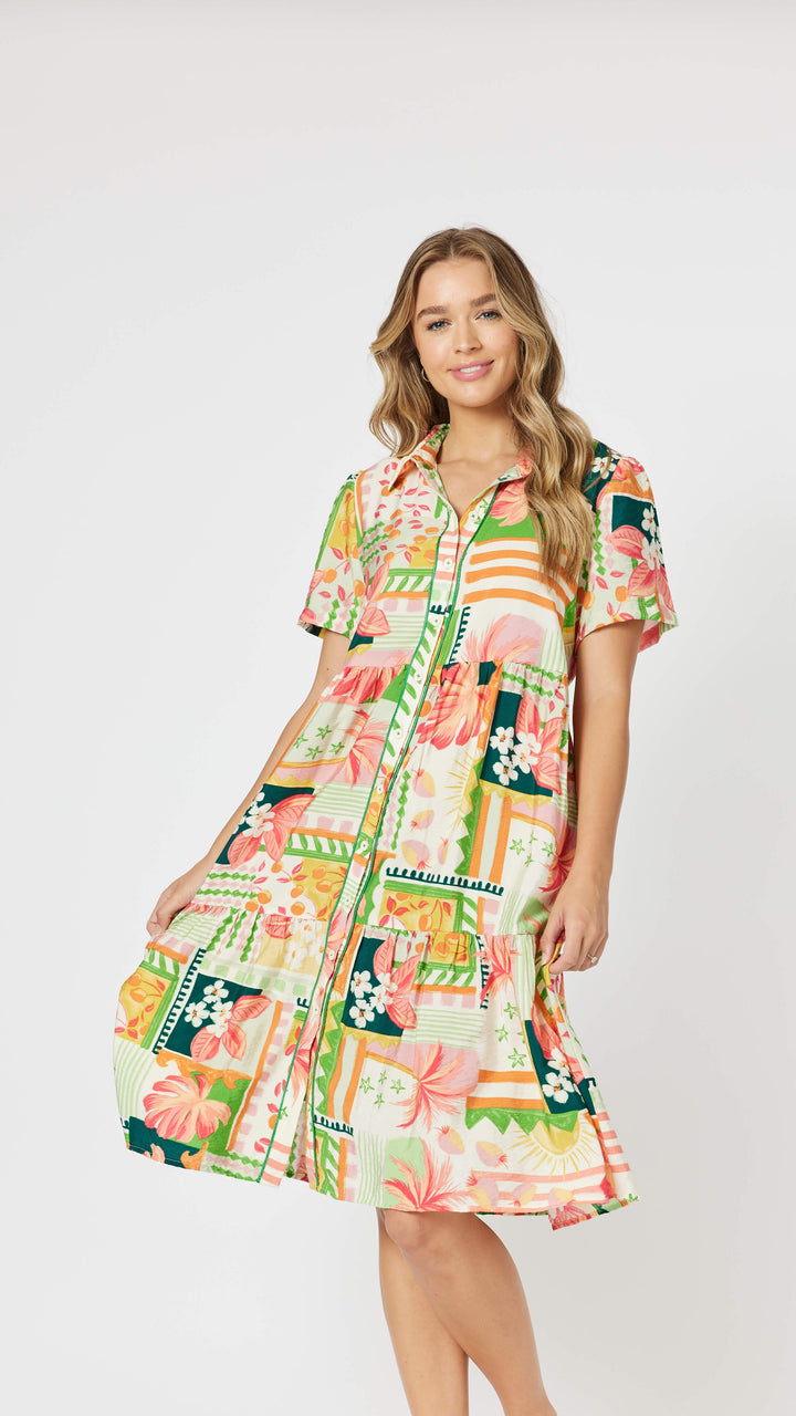 Cancun Button Front Dress