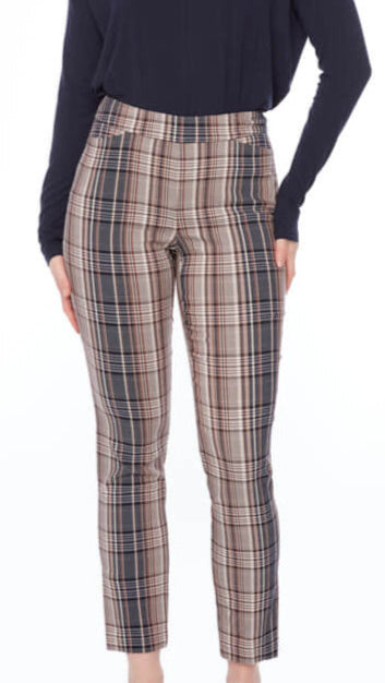 Plaid Techno Full Length 31 " Pant - Beige/Blue Waterford