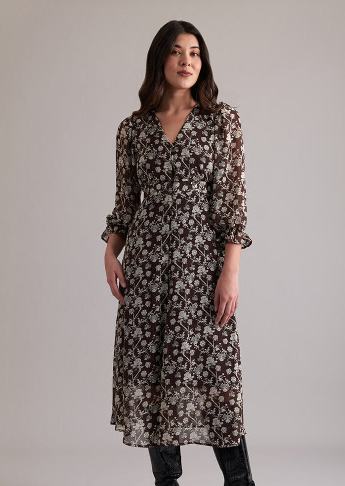 Power Play Dress - Ornamental Brown