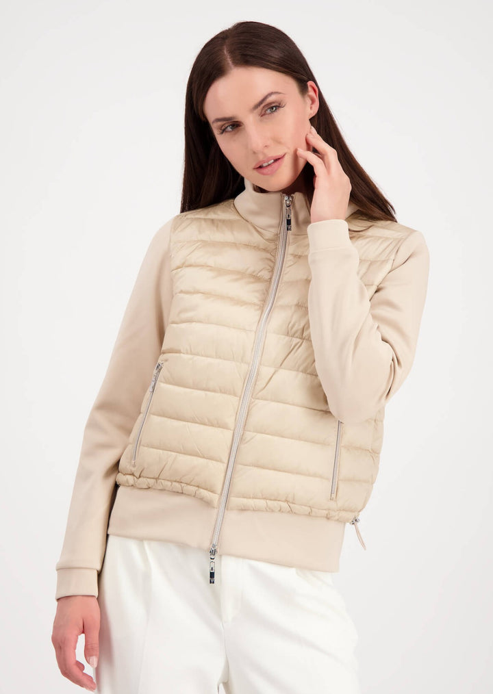 Quilted Neoprene Jacket -Biscuit