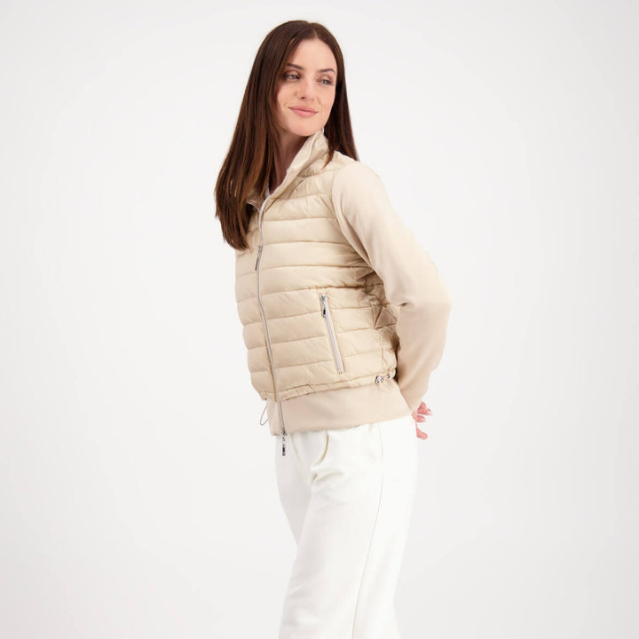 Quilted Neoprene Jacket -Biscuit