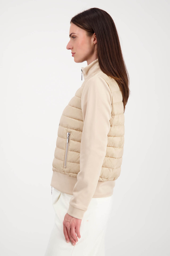 Quilted Neoprene Jacket -Biscuit