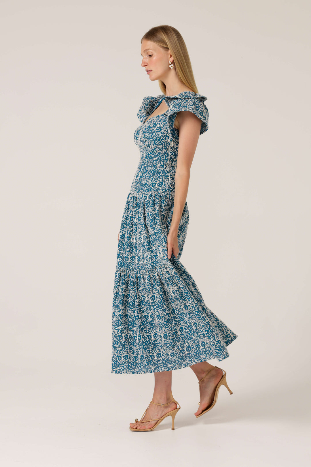 Blue Wing Maxi Dress