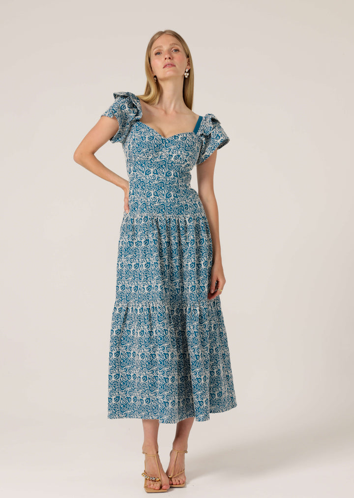 Blue Wing Maxi Dress