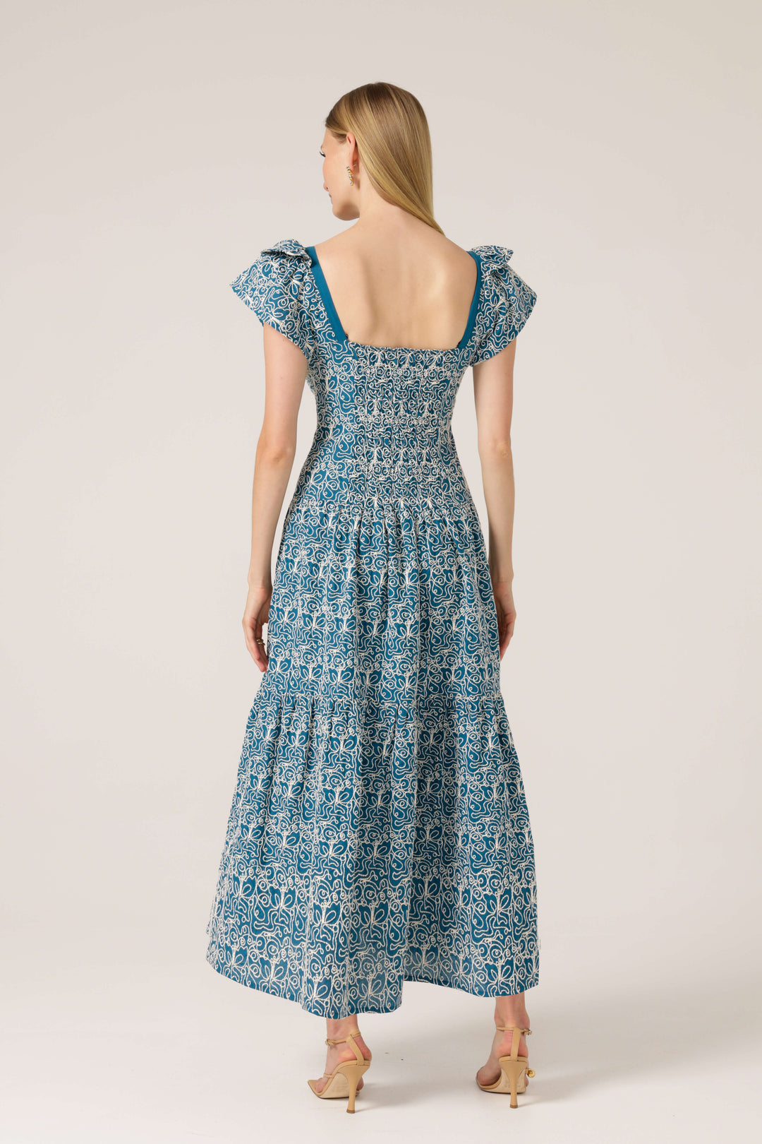 Blue Wing Maxi Dress