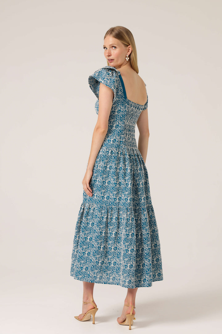 Blue Wing Maxi Dress