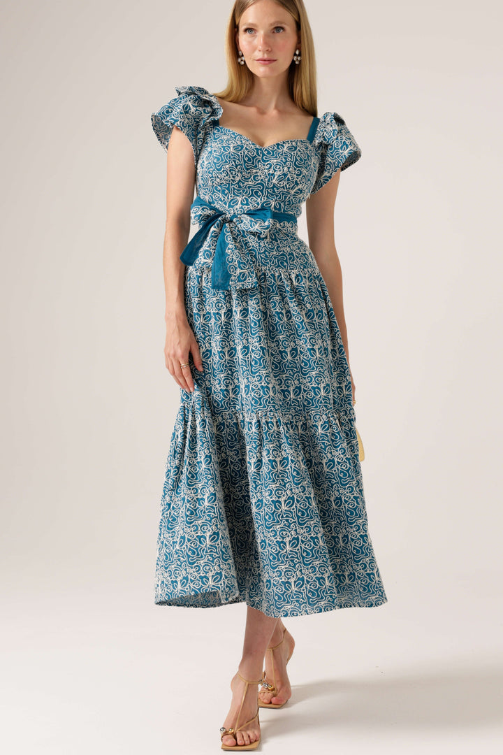 Blue Wing Maxi Dress