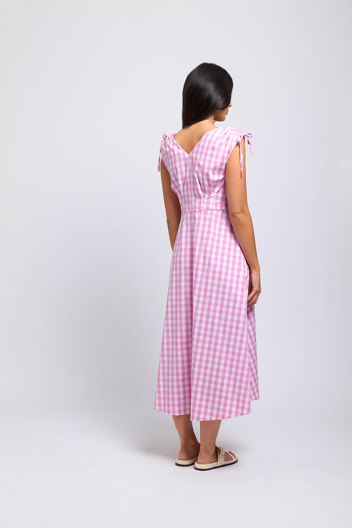 Flip It Sun Dress - Pink Check