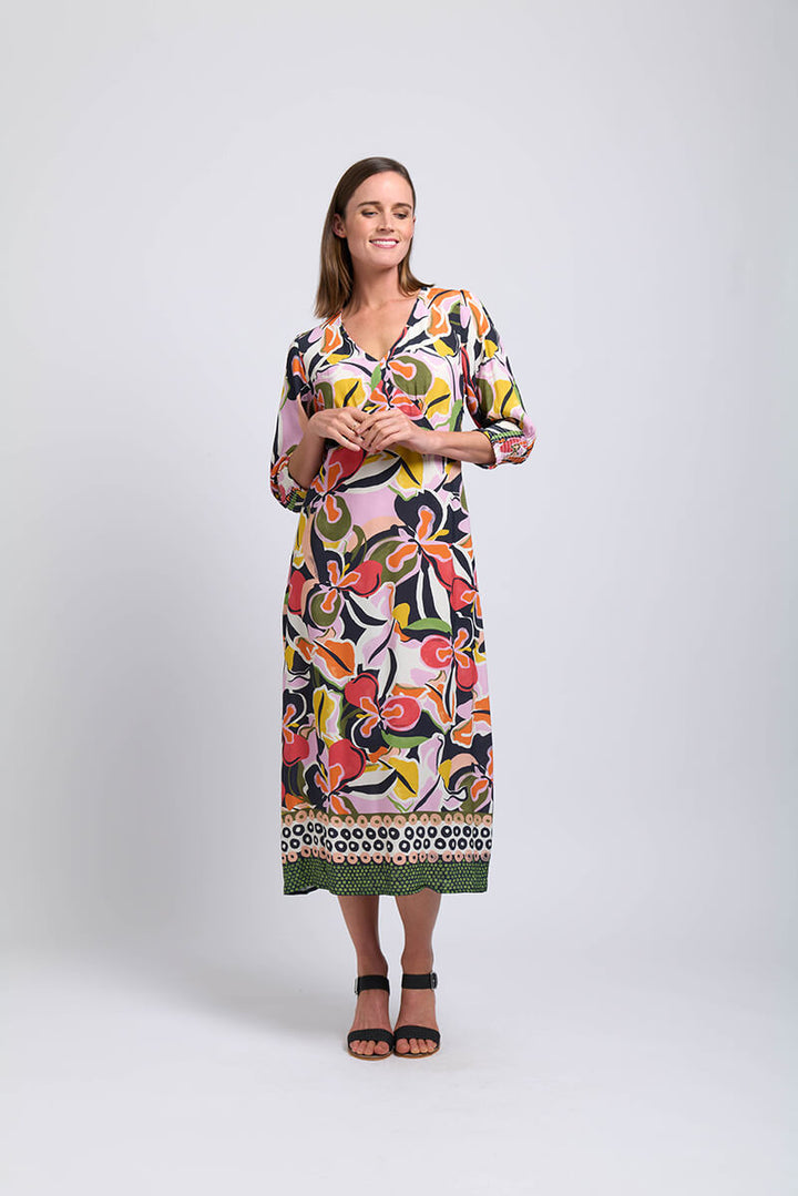 Top Of The Class Dress - Perennial Print