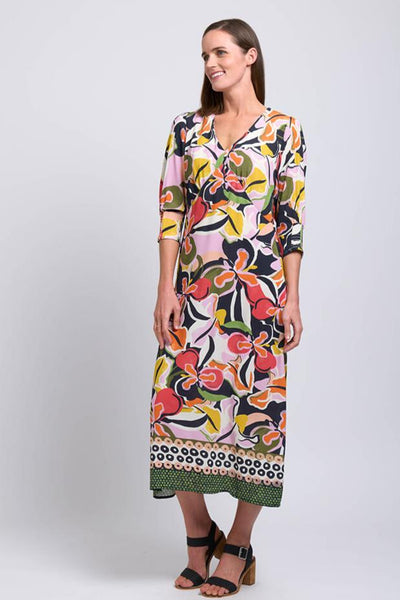 Top Of The Class Dress - Perennial Print