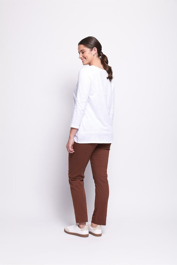 Long Slim Trapeze Pant - Sepia Burnt Cinnamon