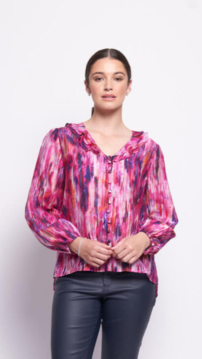 Get Your Frills Blouse - Illusions Pink