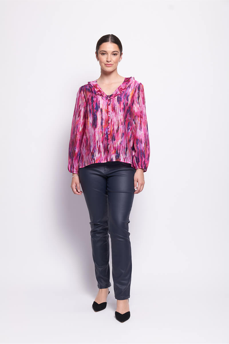 Get Your Frills Blouse - Illusions Pink