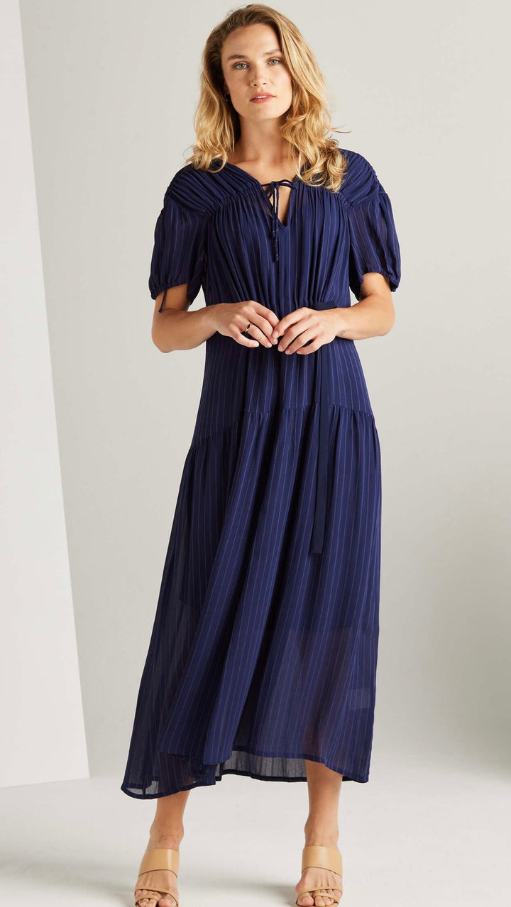 Marlton Stripe Dress - Indigo