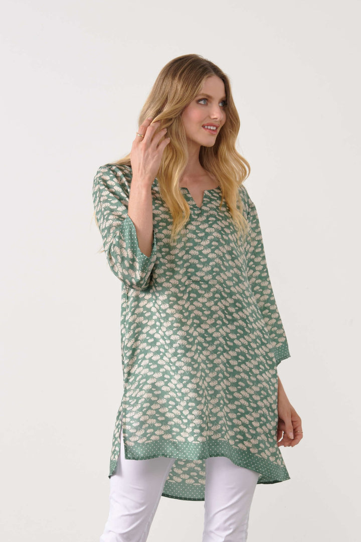 Ginko Leaf Tunic - Green