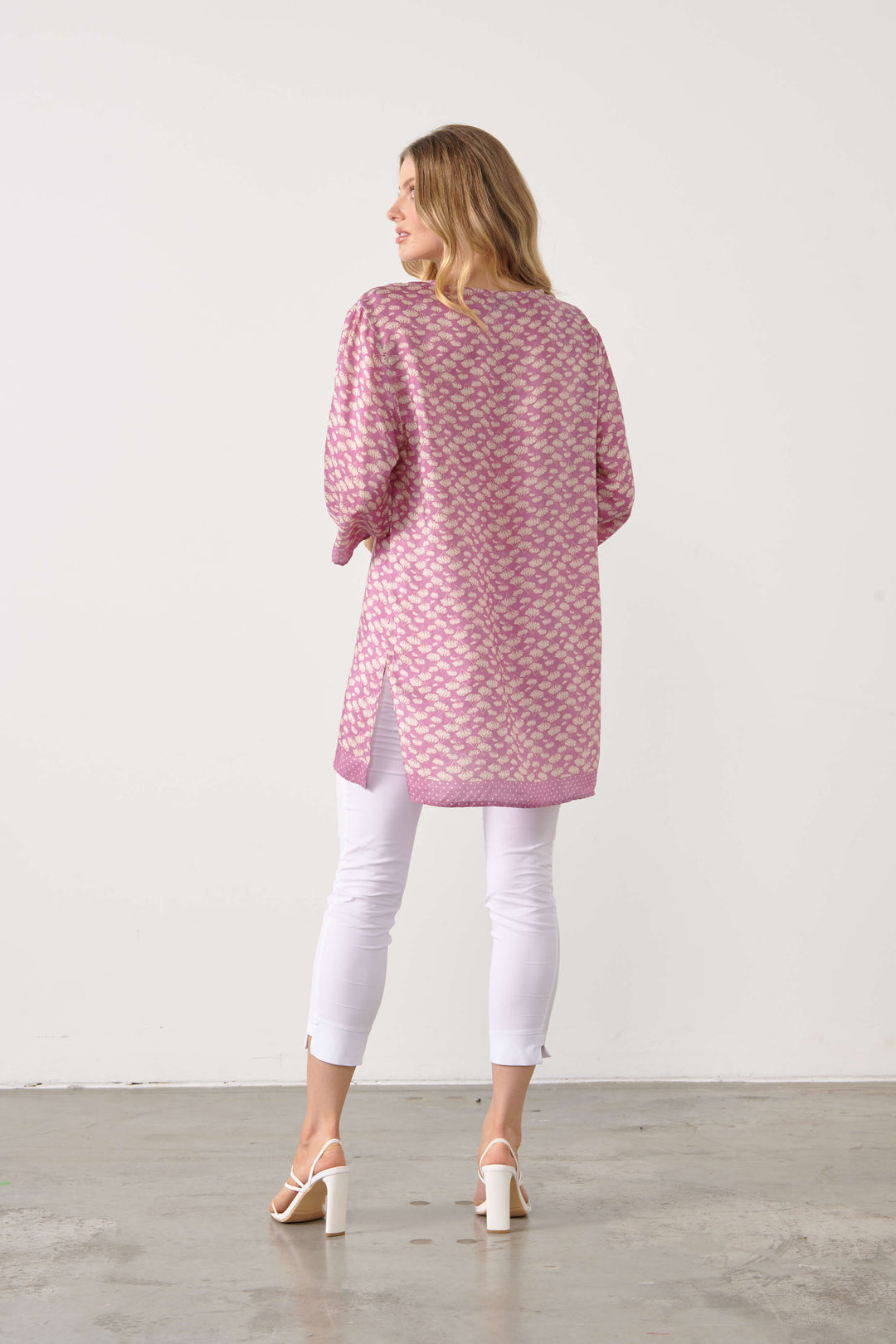 Ginko Leaf Tunic -  Pink