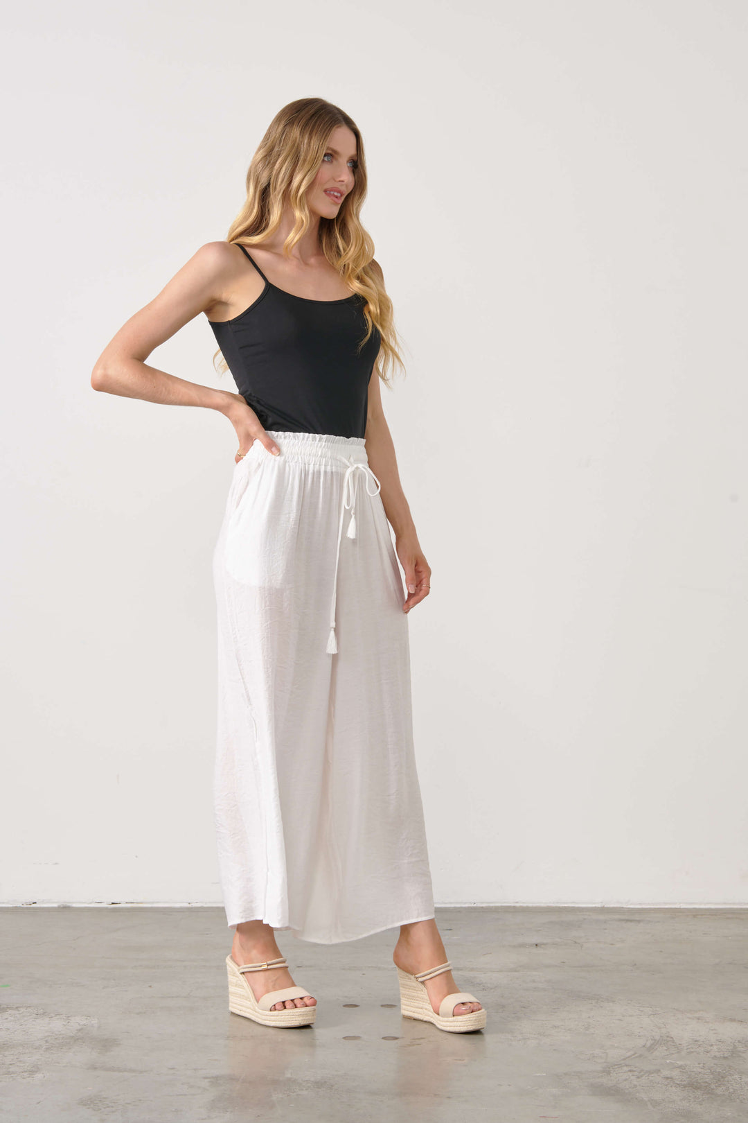 Wide Leg Pant - Milk White