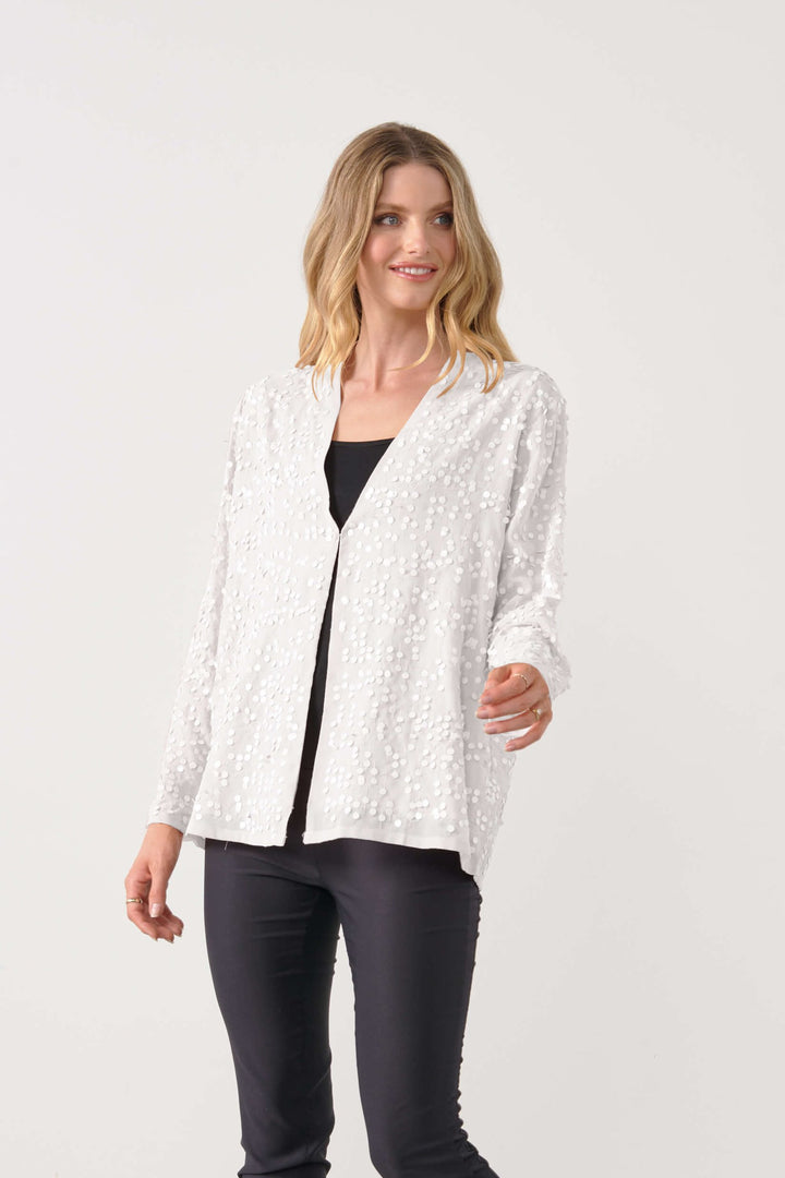 Special Sequin Jacket - Milk White