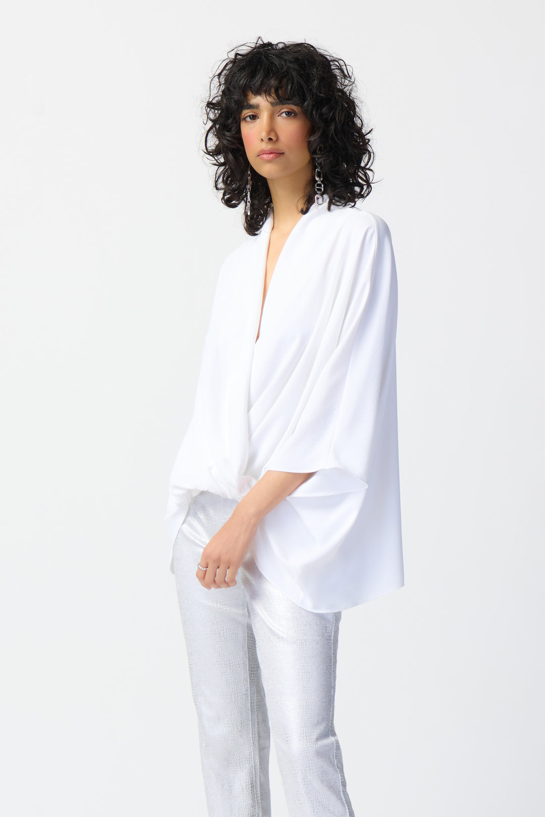 Sea View Wrap Woven Top - White 241218