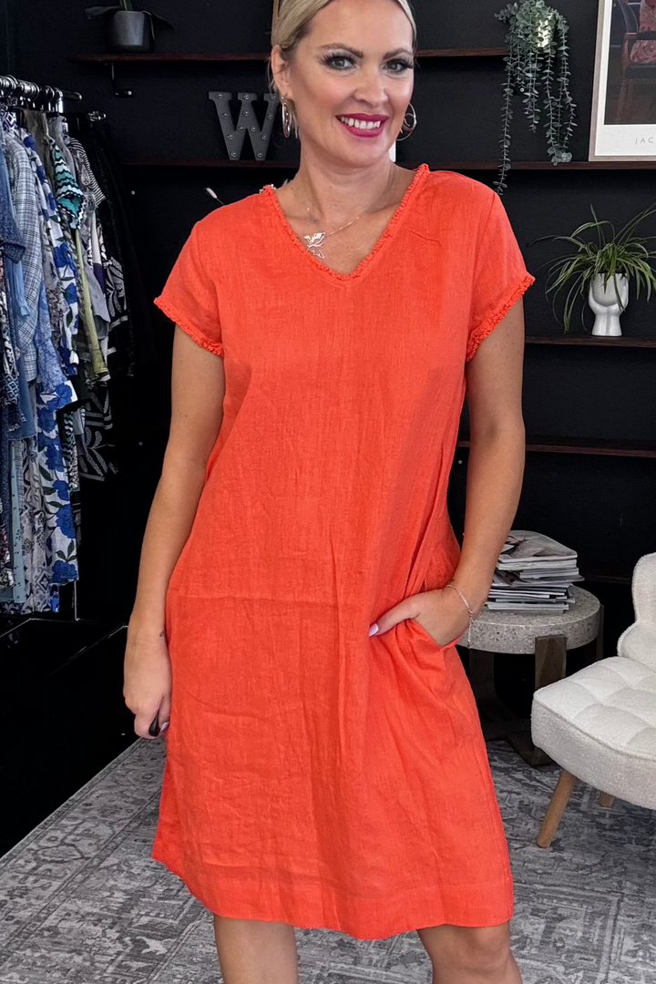 Fringe Festival Dress - Nectarine