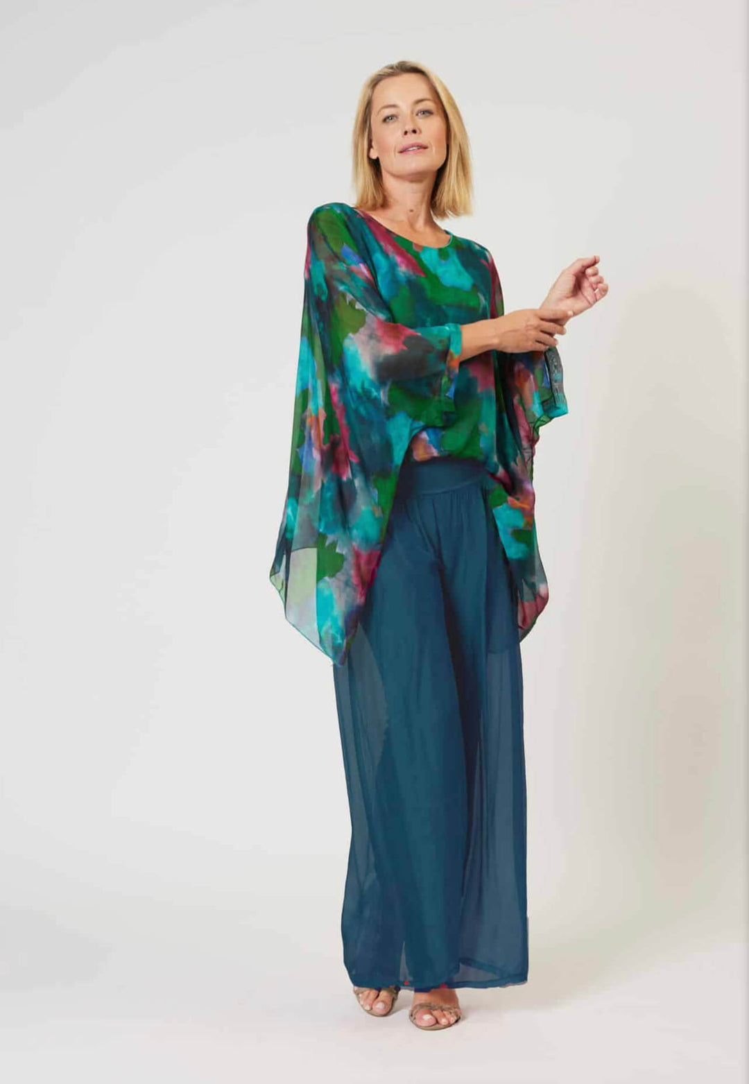 Kaftan Top - Multi Dark Green