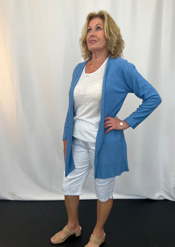 In The Raw Cardigan - Blue