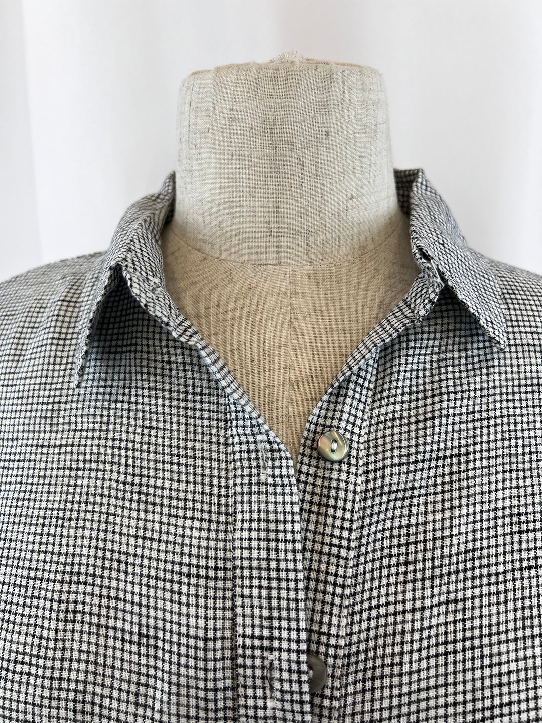 Cheque Linen Short Sleeve Shirt