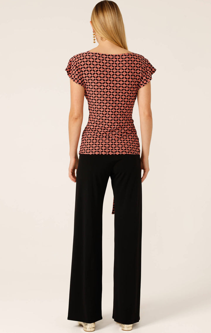 Diamond Reversable Tie Top - Coral