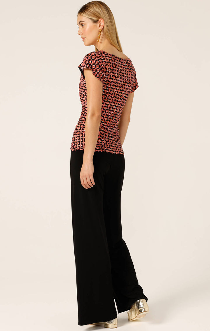 Diamond Reversable Tie Top - Coral