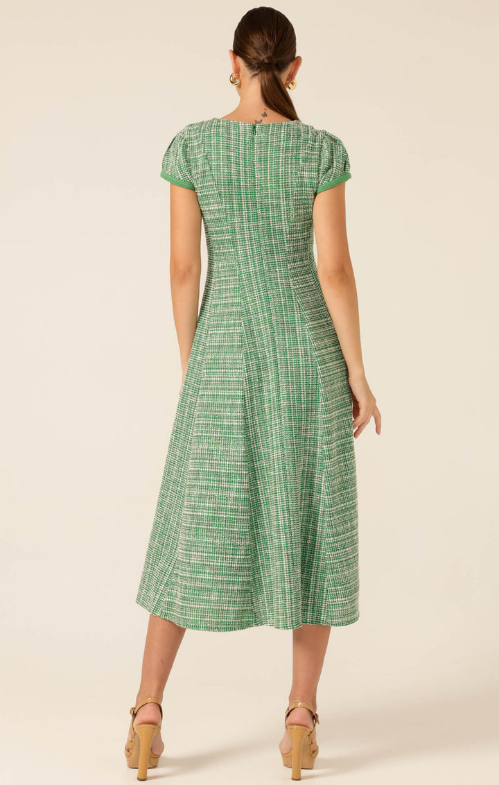 Harmony Haven Dress - Green/Ivory Tweed