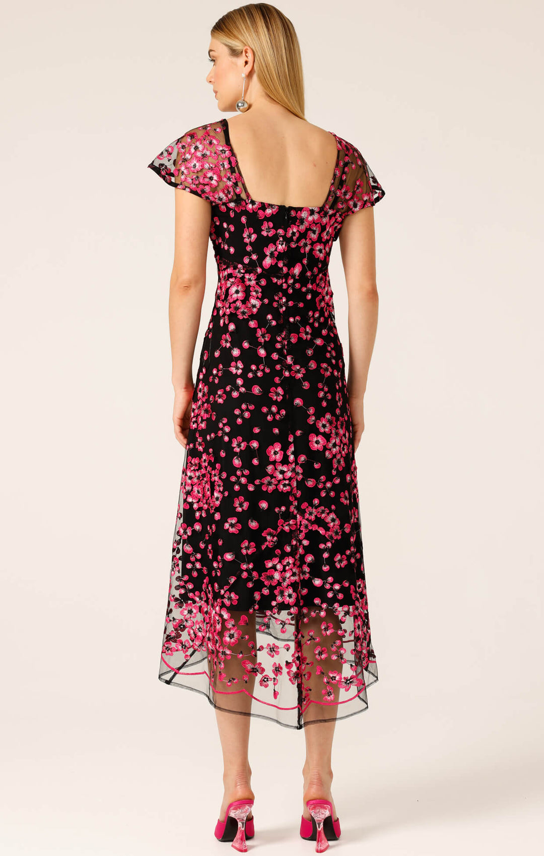 Joan Orchid Dress - Pink/Black