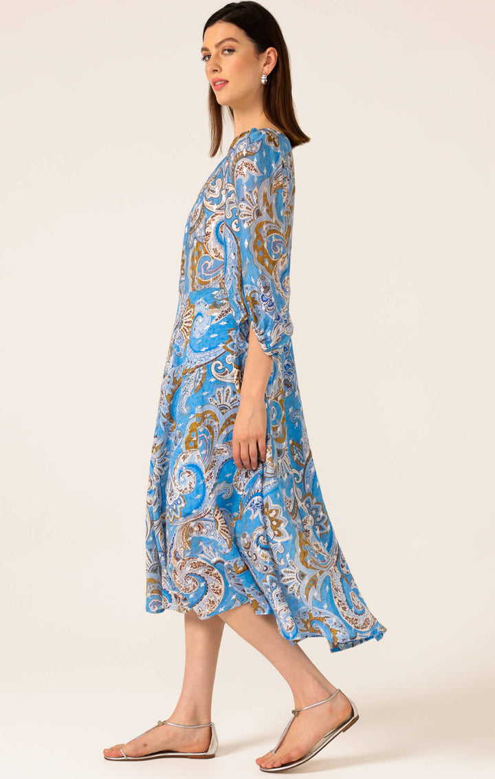 Los Padres Dress - Sky Blue Paisley