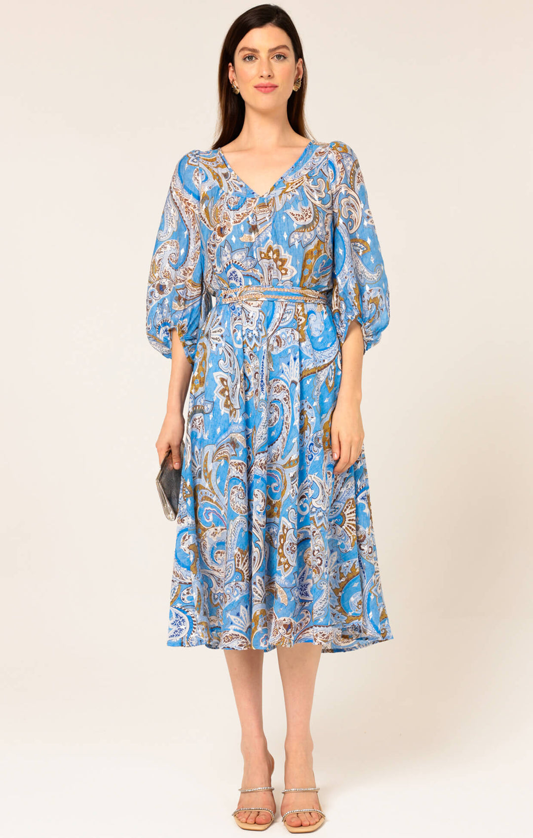 Los Padres Dress - Sky Blue Paisley