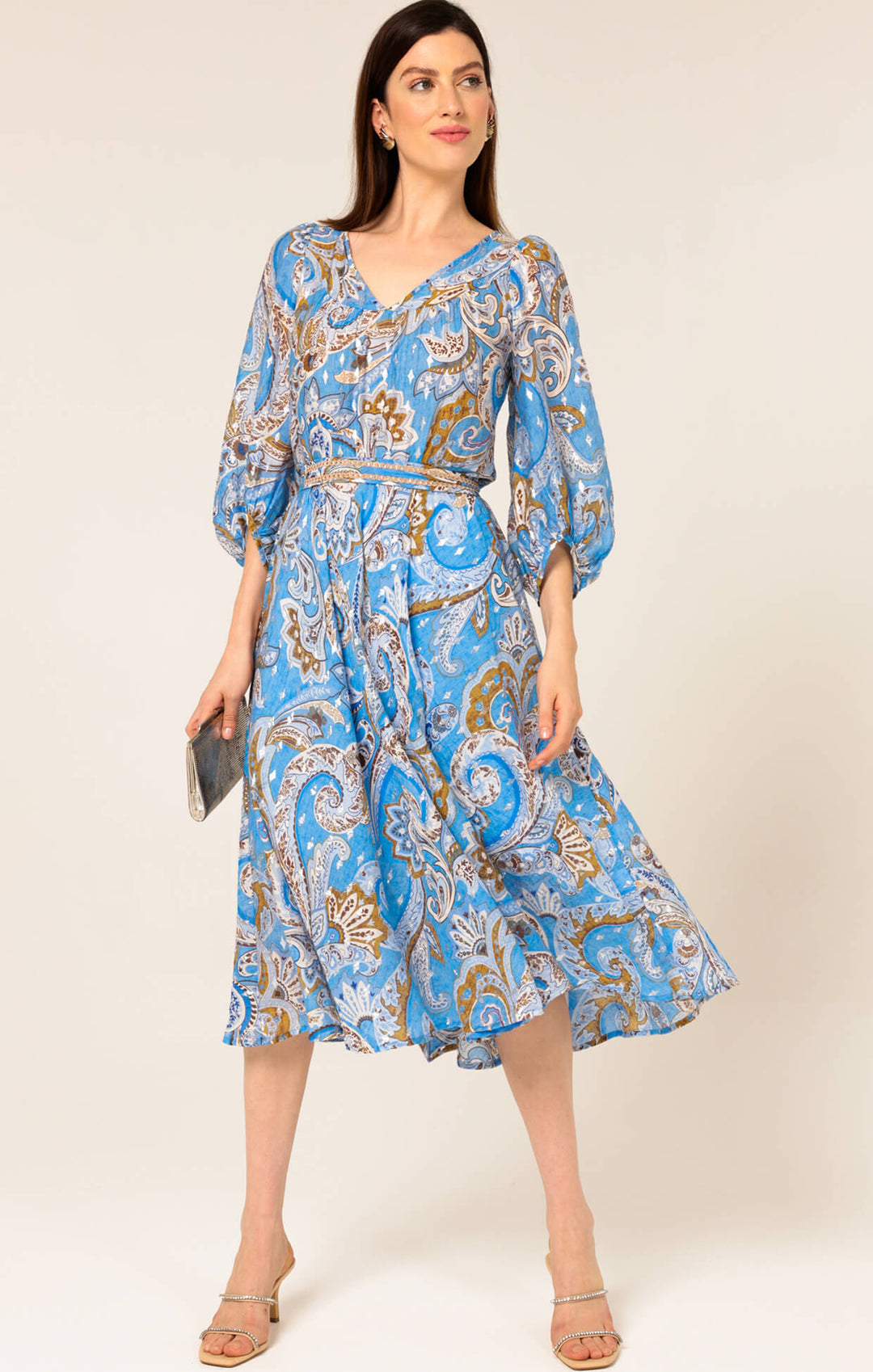 Los Padres Dress - Sky Blue Paisley