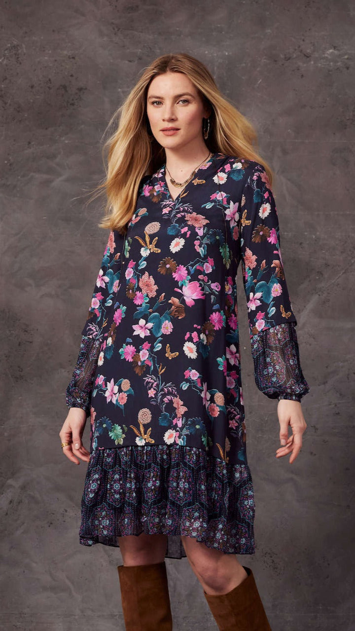 Paradise Dress - Indigo Multi