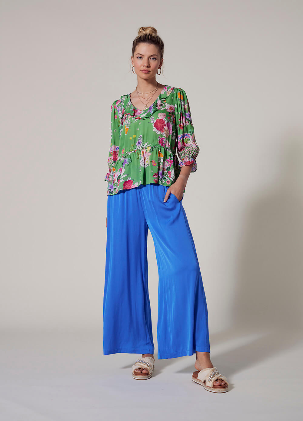 Corfu Blue Luxe Pant