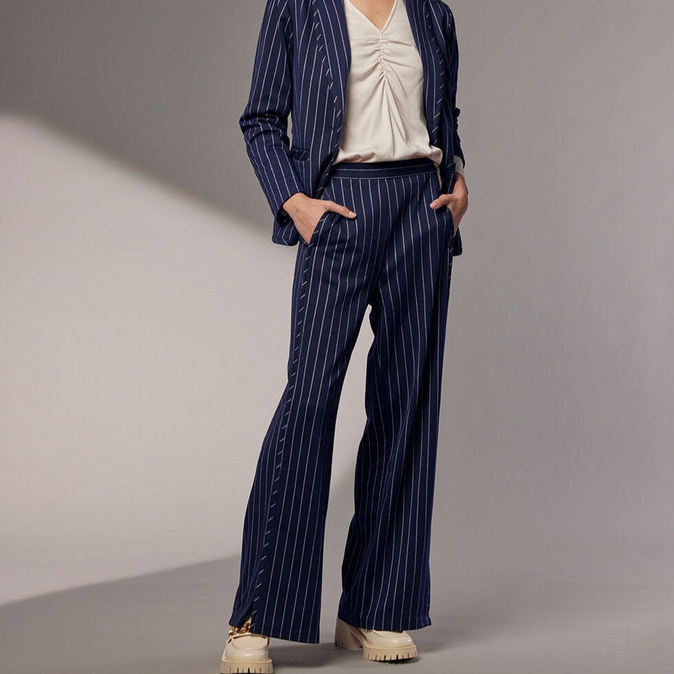 Navy Stripe Capone Pant