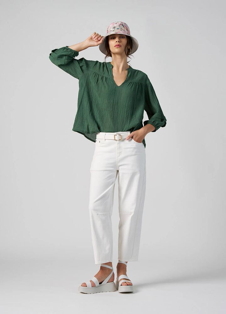 Chroma Blouse - Palm Green