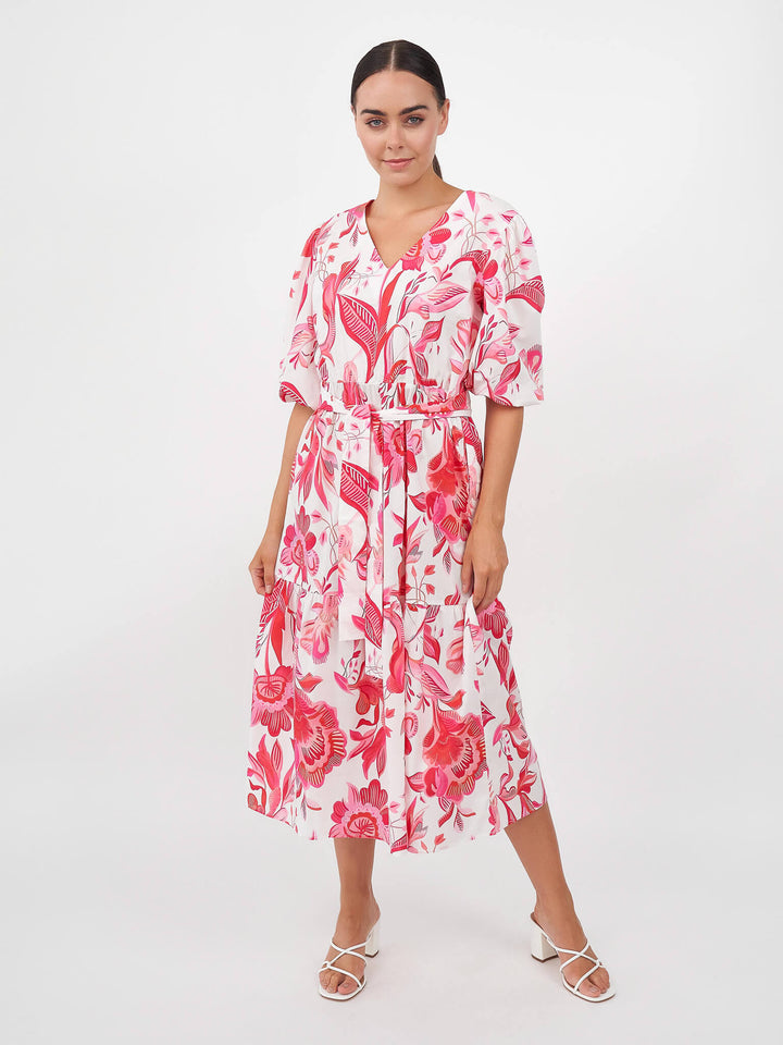 Printed Pink Floral Dress