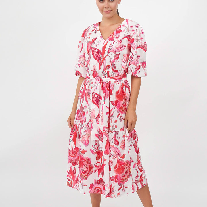 Printed Pink Floral Dress