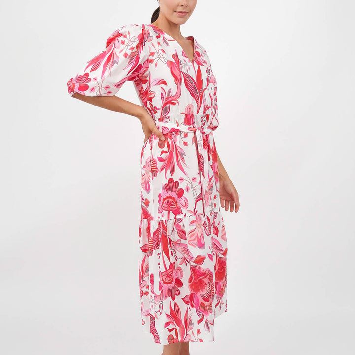 Printed Pink Floral Dress