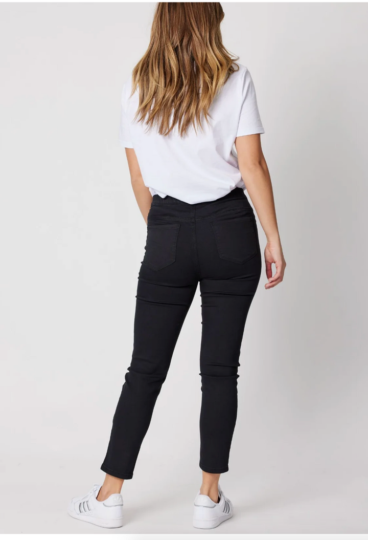 Pull On Ripped Jeans - Black