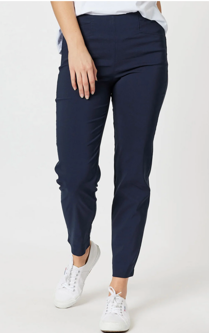 Basic Full Length Pants - Navy