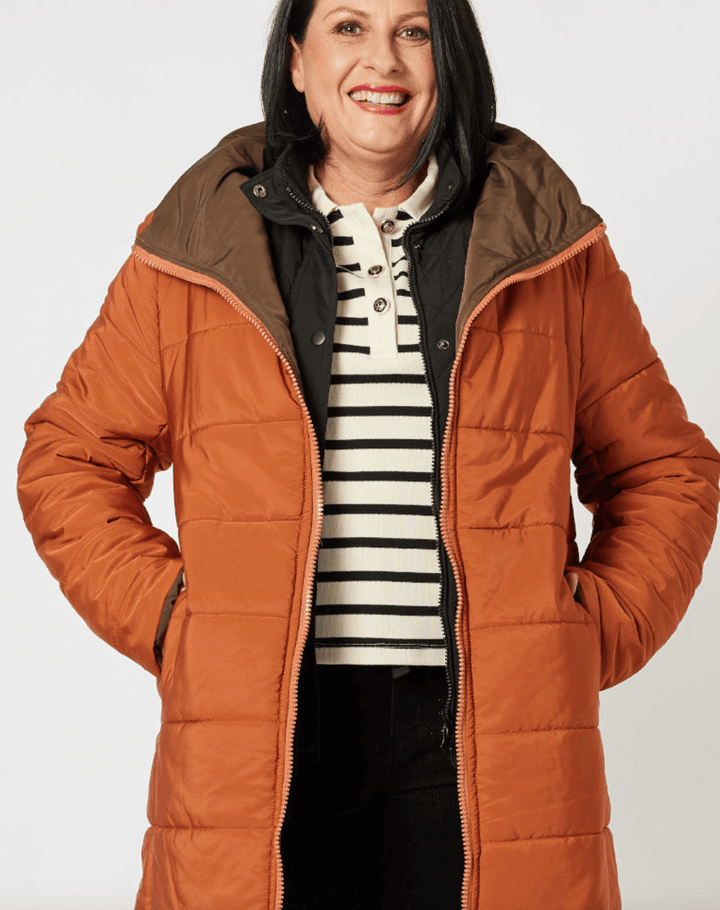 Bowral Reversable Puffer - Paprika