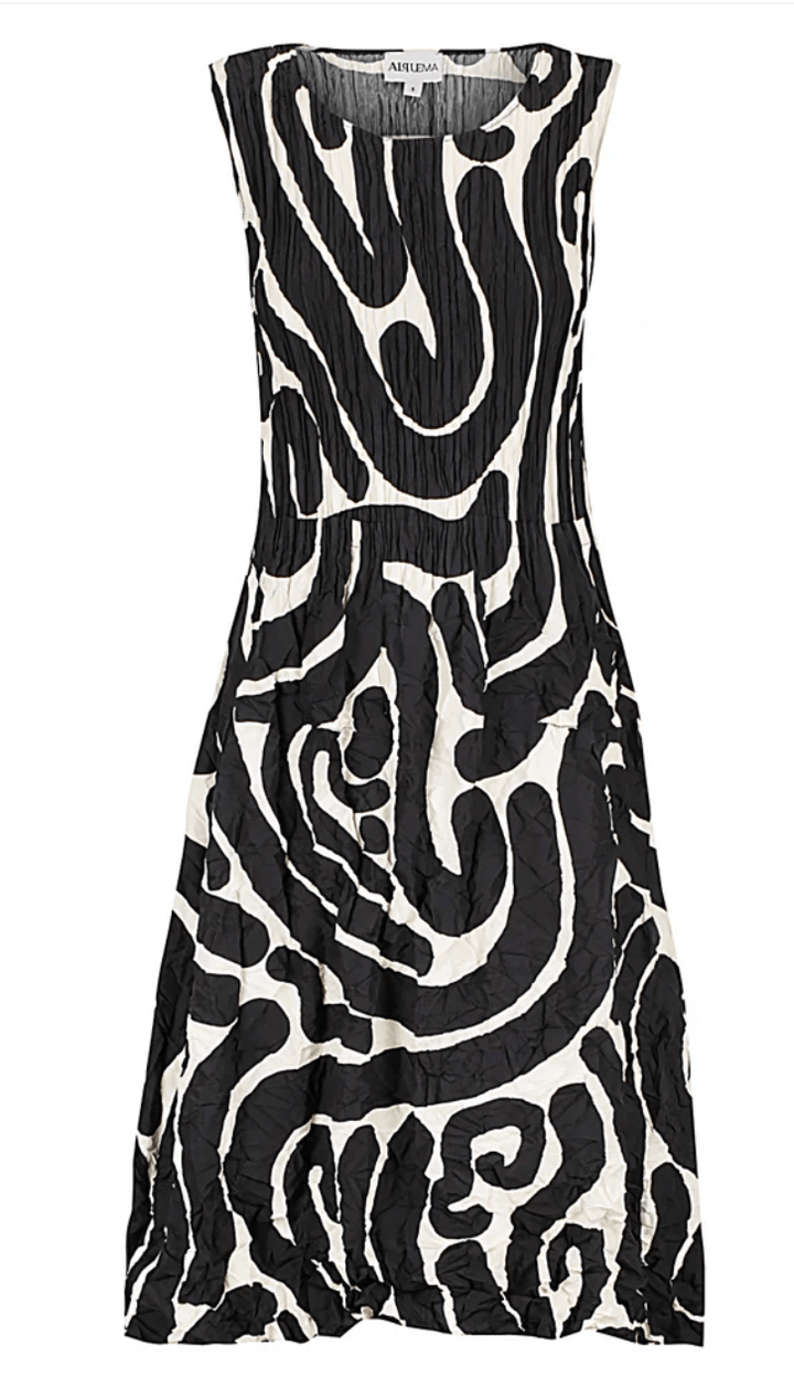 Smash Pocket Dress - Black/White